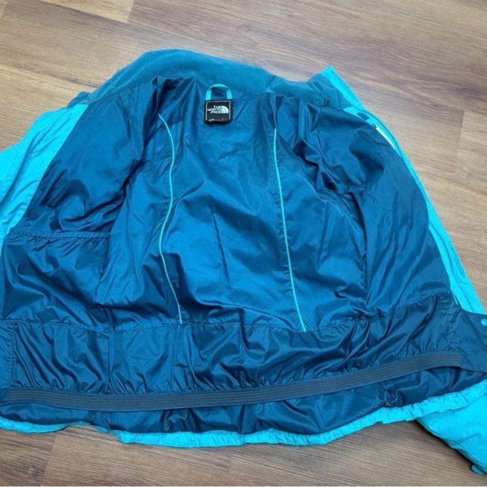 The North Face Blue Zip-Up Down Hooded Small Puffer Jacket - Picture 5 of 10